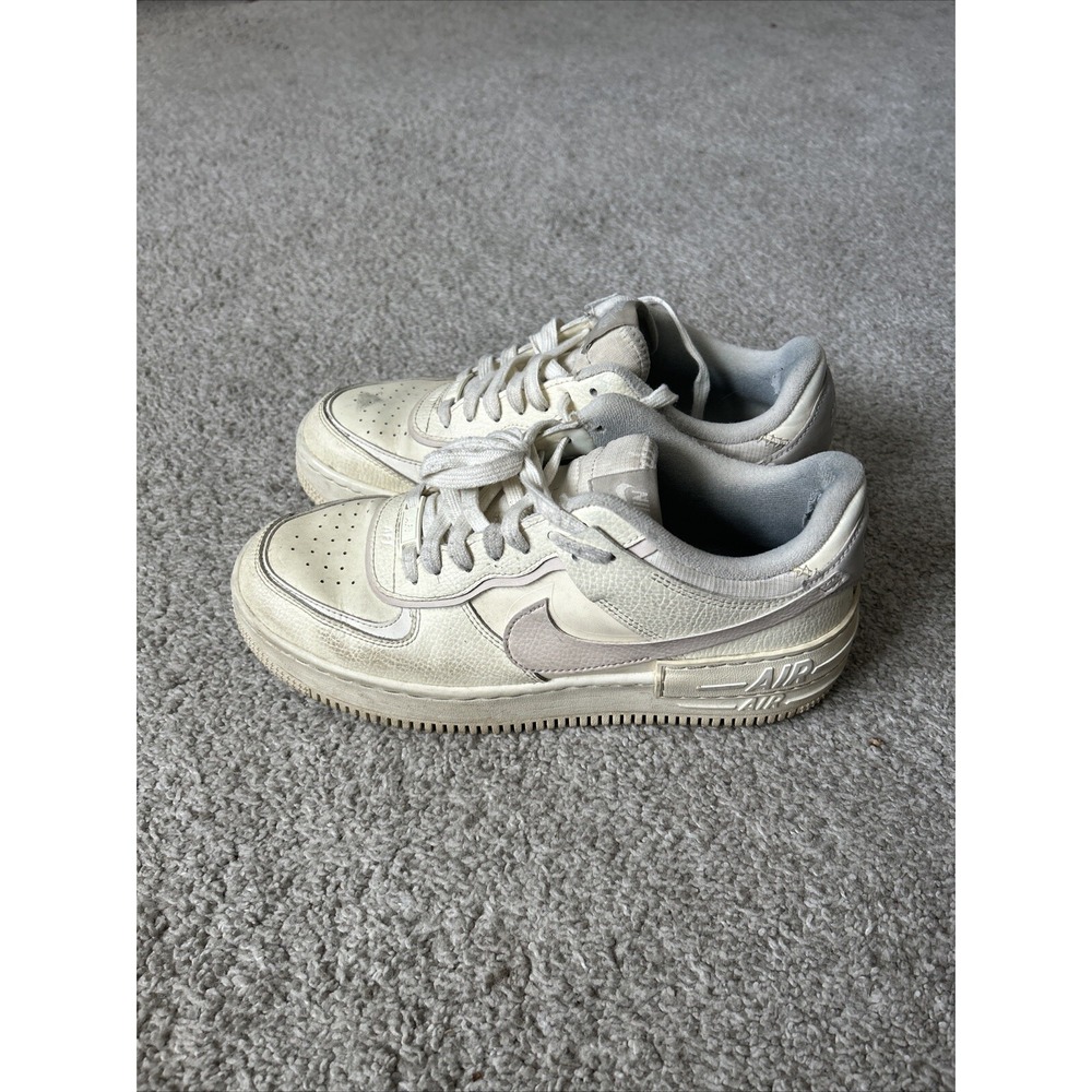 Nike Air Force 1 Shadow Cream Off White EUC Womens Size‎ 10